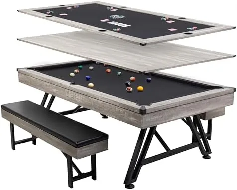 american legend 3 in 1 pool poker dining table instant transformation premium black felt xl flip top bench storage modern design